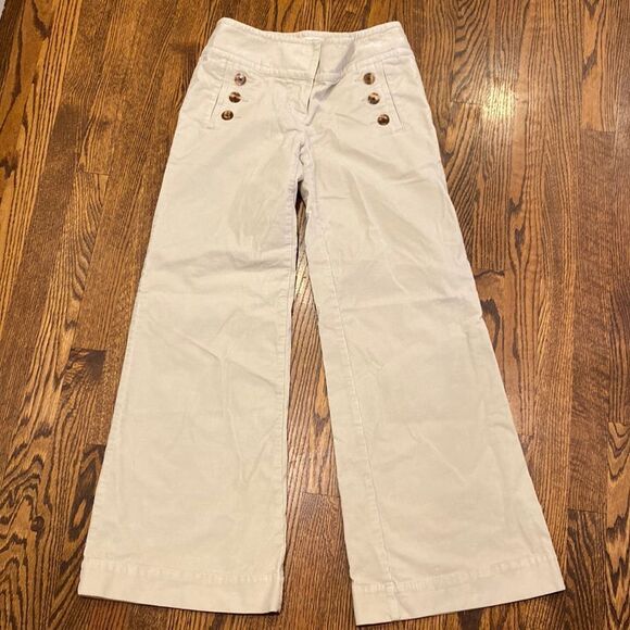 LONDON Jeans 4 Marisa Chino Corduroy Stretch Jeans Flare Pants Button Detail - Picture 1 of 4